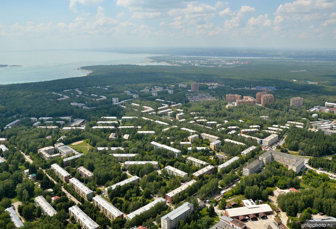 Новосибирский Академгородок с высоты летом фото