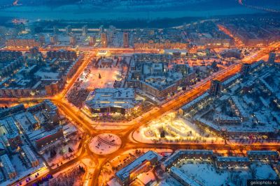 Зимний Новокузнецк вид сверху фото