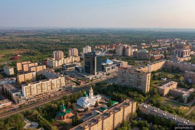 Улица Чкалова в Оренбурге с высоты фото