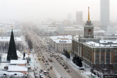 Проспект Ленина в Екатеринбурге зимой фото