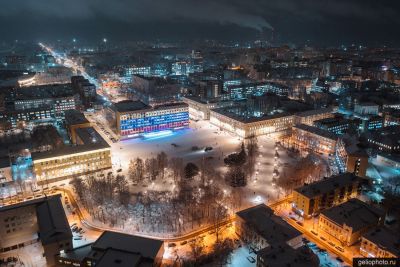Стефановская площадь в Сыктывкаре с высоты фото