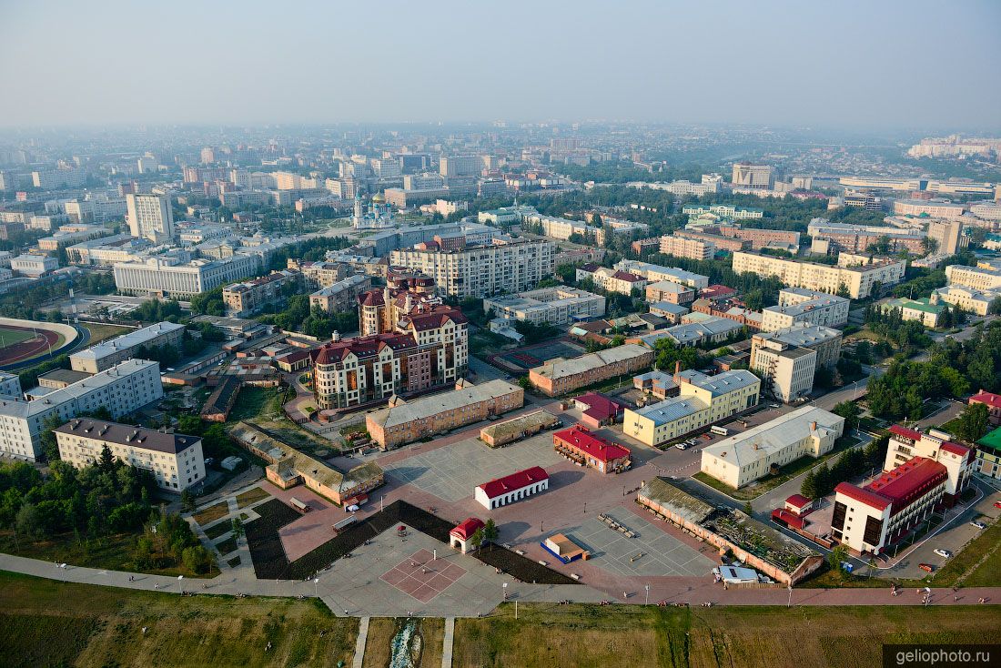 Исторический парк Омская крепость с высоты фото