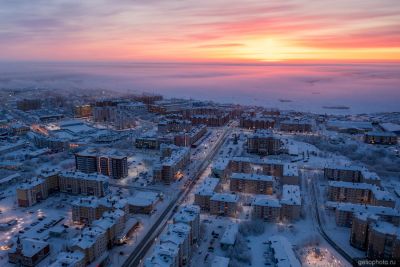 Улица Чубынина в Салехарде зимой фото