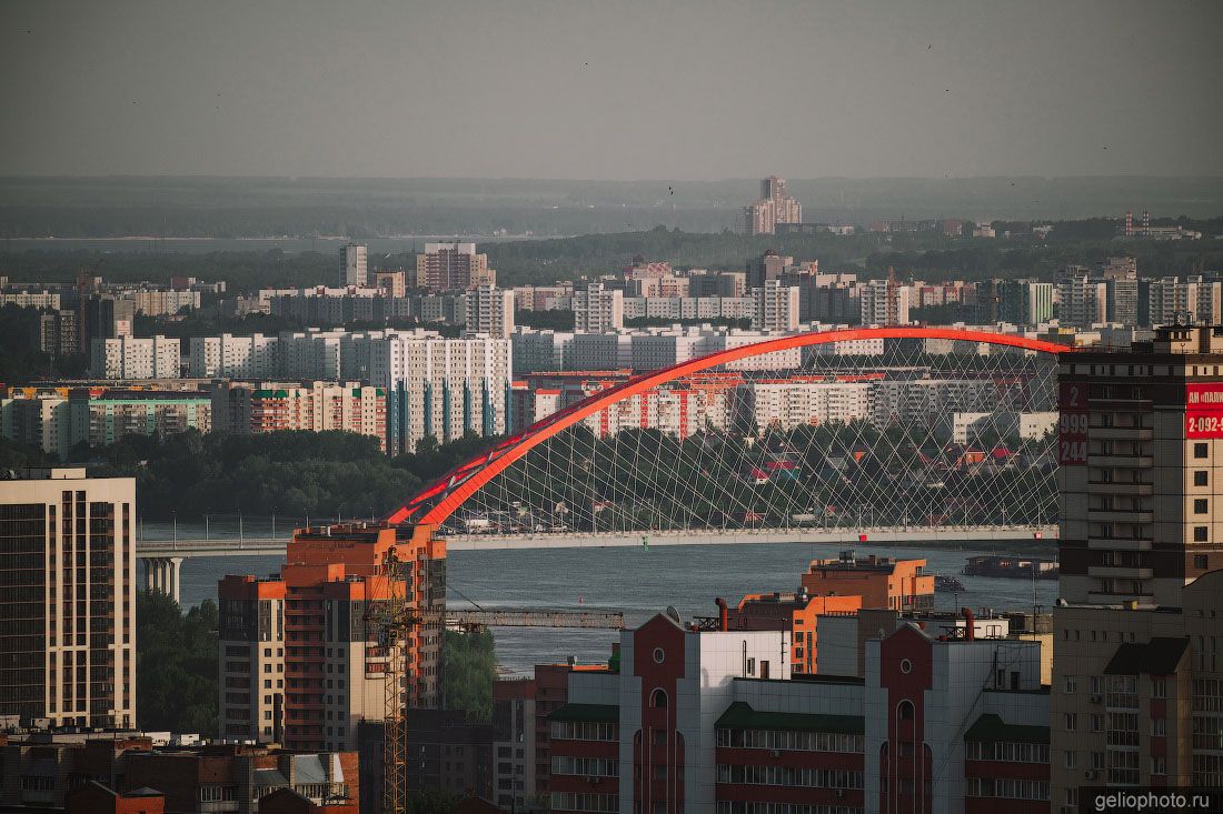 Пролёт Бугринского моста в Новосибирске фото