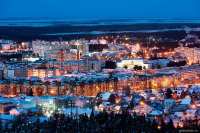 Зимний Ханты-Мансийск с высоты фото