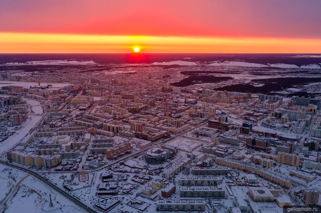 Зимний Якутск с высоты фото