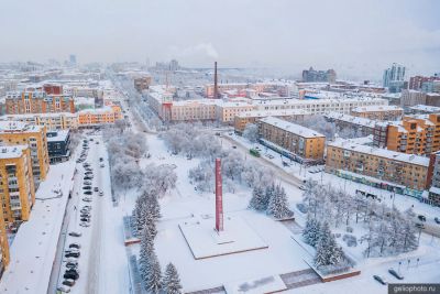 Красная площадь в Красноярске зимой фото