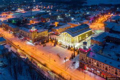 Центр Прокопьевска с высоты фото